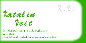 katalin veit business card